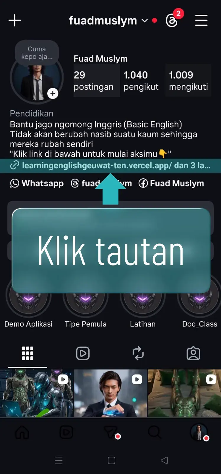Langkah daftar dari Instagram 1