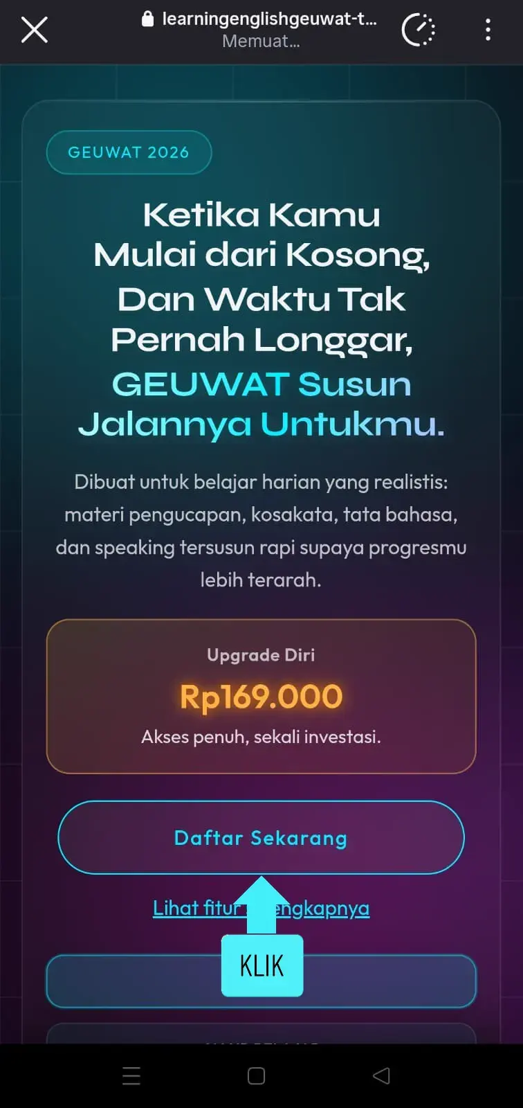 Langkah daftar di website 1