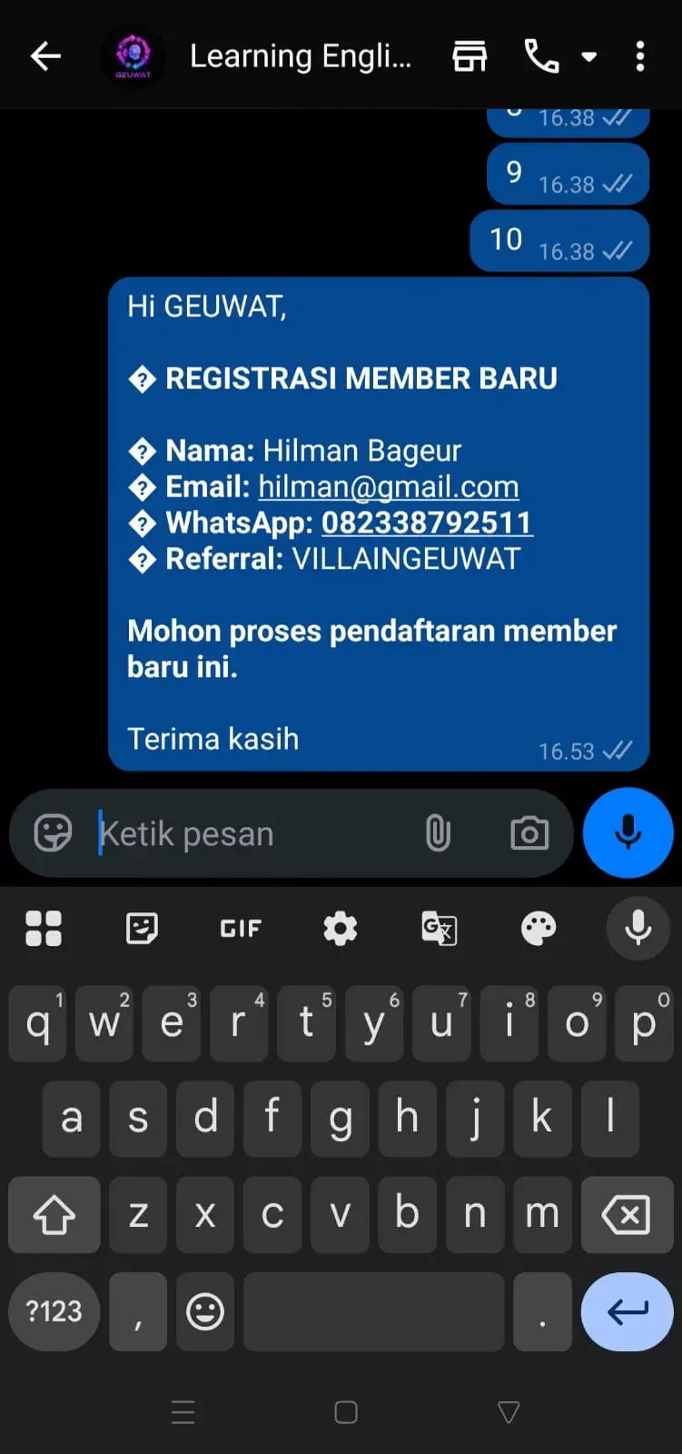 Langkah daftar di website 4