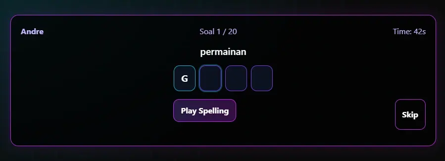 Spelling Bee Exercise